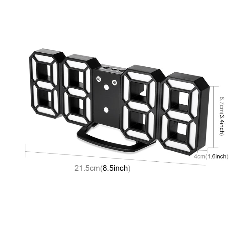 Multi-Function Large 3D LED Digital Wall Alarm Clock with Snooze Function, 12/24 Hours Display for Home, Kitchen, Office, DC 5V, CE Certificated
