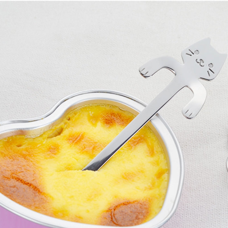Creative 304 Stainless Steel Cartoon Cat Handle Coffee Stirring Spoons, 11.8*1.8cm, Black, Gold, Silver