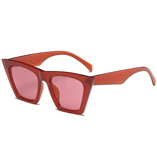 Men Women Cat Eyes Color Frame Lens UV400 Protective Sunglasses, HC2052A, HC2052B, HC2052C, HC2052D, HC2052E, HC2052F, HC2052G
