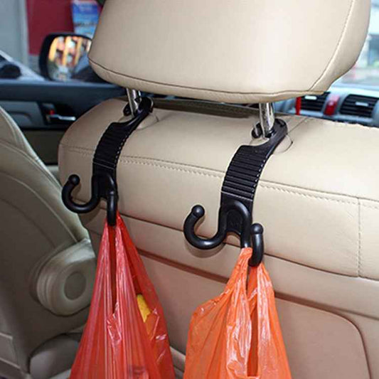 2 PCS Young Player Claw Shape Durable Car Seat Back Hook Trunk Bag Hanger Holder Auto Headrest Luggage Hook