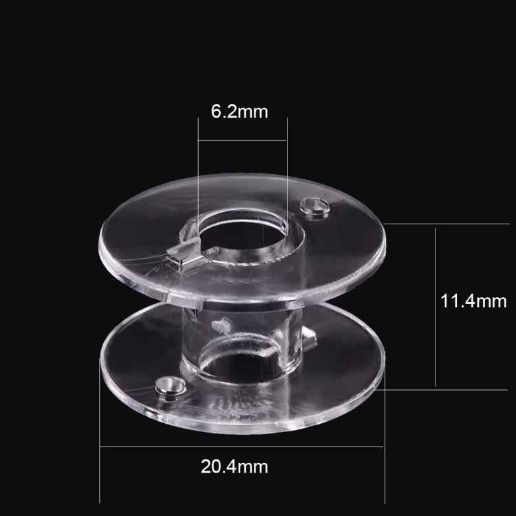 Transparent Plastic Bobbin Sewing Machine Spool Bobbin Box with 25 Bobbins