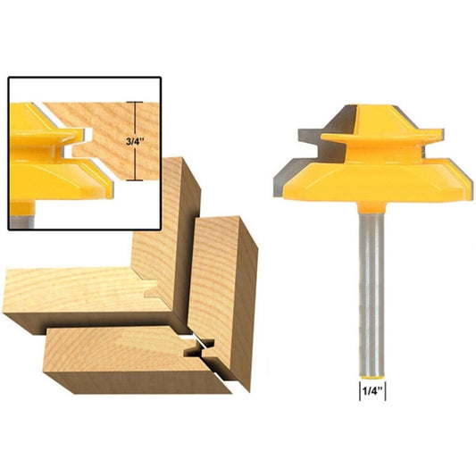 1/4 x 2 Shank Woodwork 45 Degree Engagement Tenon Cutter Blade Right Angle Accessories Knife Woodworking Tools, 1/4 x 2