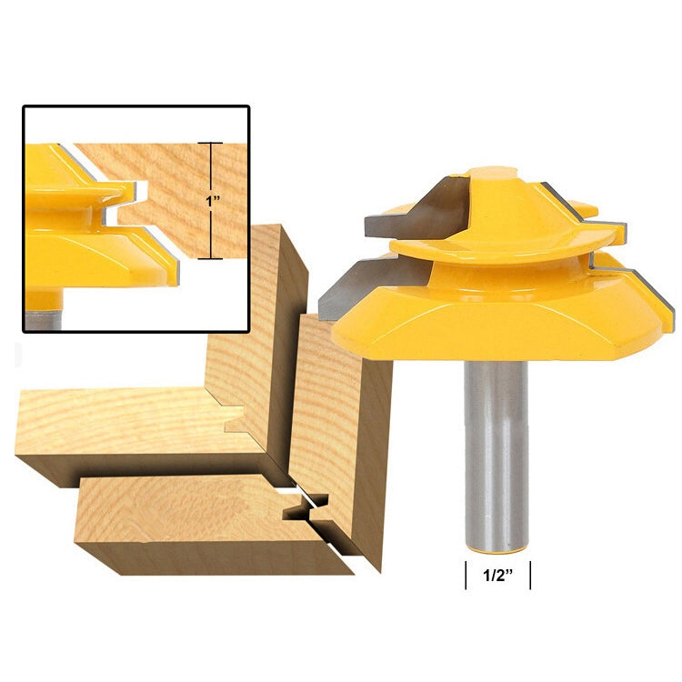 1/2 x 2-3/4 Shank Woodwork 45 Degree Engagement Tenon Cutter Blade Right Angle Accessories Knife Woodworking Tools, 1/2 x 2-3/4