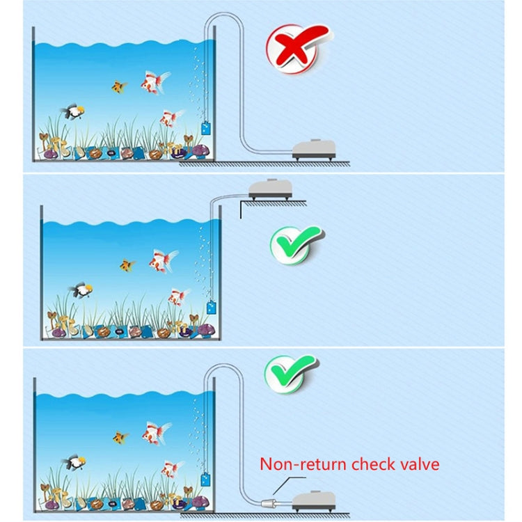 RS-390 220V 5W Double Outlets Adjustable Flow Silent Aquarium Air Pump Fish Tank Oxygen Air Pump, 5W