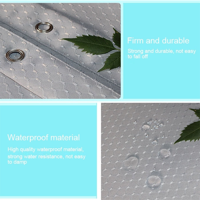 Thickening Waterproof And Mildew Curtain Honeycomb Texture Polyester Cloth Shower Curtain Bathroom Curtains,Size:200*180cm, Size200*180cm, Size:200*180cm
