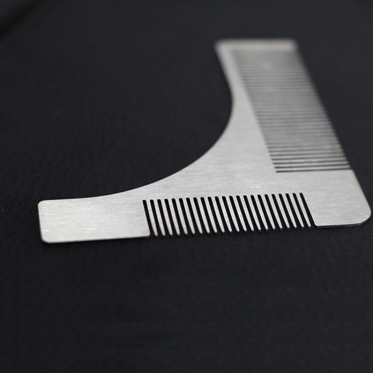 L Shaped Stainless Steel Beard Shaper  Facial Hair Shaping Tool, Random Color Delivery, HK006A L Shaped