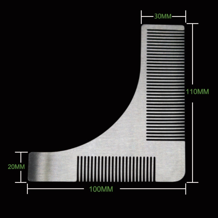 L Shaped Stainless Steel Beard Shaper  Facial Hair Shaping Tool, Random Color Delivery, HK006A L Shaped
