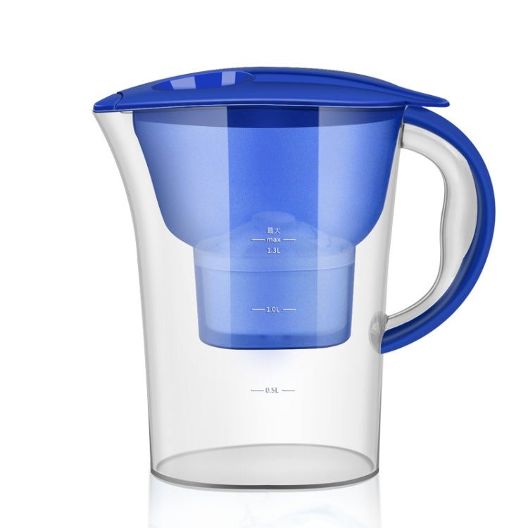 Bouteille d'eau froide portable de 1,3 L avec filtre à charbon actif pour la cuisine et la maison, 1,3 L (bleu), 1,3 L (violet)