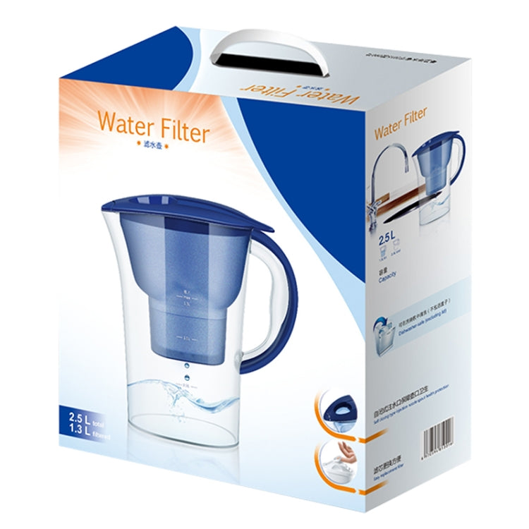 Bouteille d'eau froide portable de 1,3 L avec filtre à charbon actif pour la cuisine et la maison, 1,3 L (bleu), 1,3 L (violet)