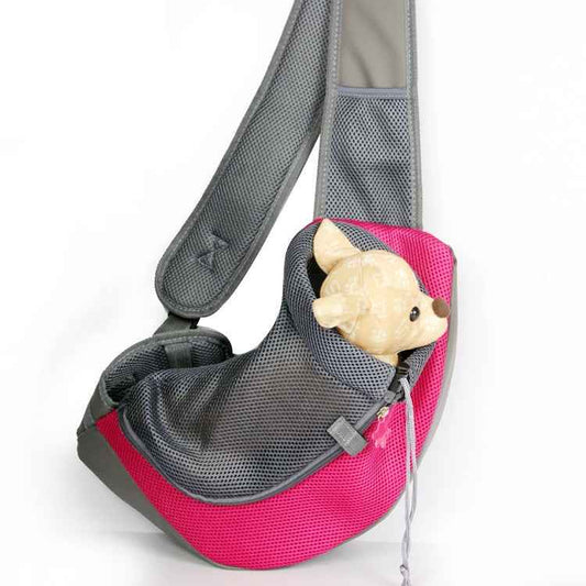 Dog and Cat Sling Carrier Hands Free Reversible Pet Papoose Bag, Size：Large