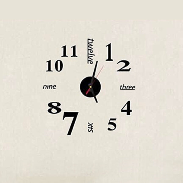 Reloj de pared estéreo digital Lovelife WC37130 de acrílico en inglés para armar uno mismo.