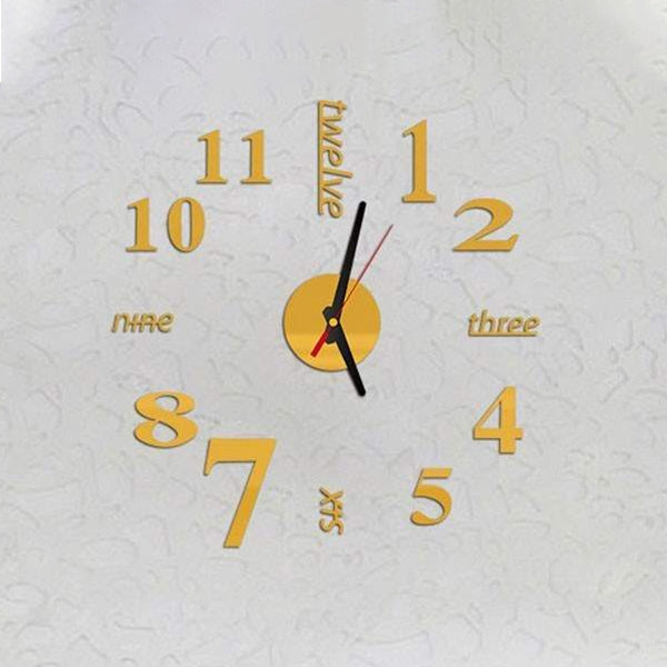 Reloj de pared estéreo digital Lovelife WC37130 de acrílico en inglés para armar uno mismo.