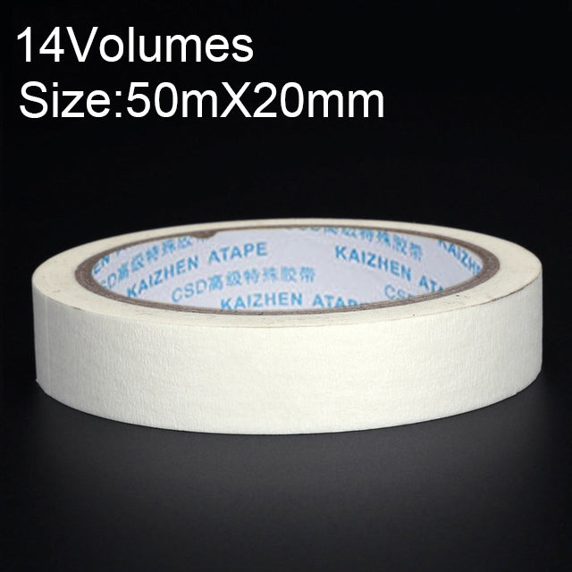 14 Volumes High Adhesion Decoration Spraying Masking office Writing Beautiful Paper Tape, Size: 50m x 20mm, Size: 50m x 20mm