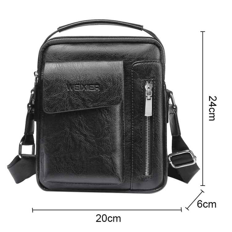 WEIXIER Universal Fashion Casual Men Shoulder Messenger Bag Handbag, Size: L (24cm x 20cm x 6cm)