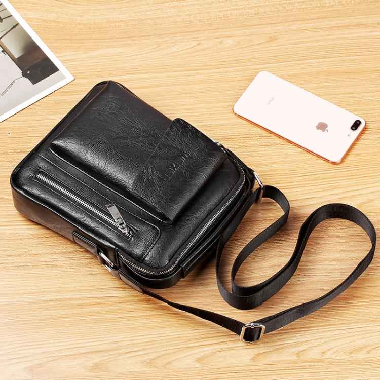 WEIXIER Universal Fashion Casual Men Shoulder Messenger Bag Handbag, Size: L (24cm x 20cm x 6cm)