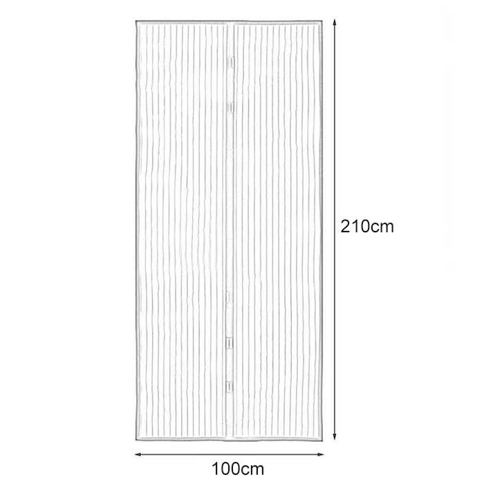 Magnetic Door Curtain Mosquito-proof Screen Door Curtain, Size:210x100cm, Size:210x100cm(Black), Size:210x100cm(Coffee), Size:210x100cm(Beige), Size:210x100cm(White)