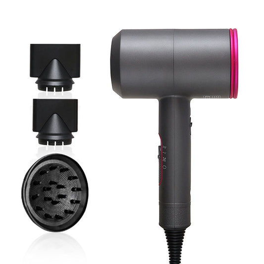 High-power Anionic Cold Hot Air Constant Temperature Hair Dryer, EU Plug, EU Plug (Red + Black) +3, EU Plug (Red + Grey) +3