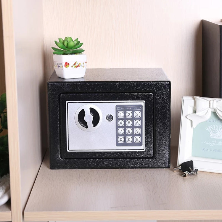 Caja de seguridad electrónica mini para el hogar 17E, caja de seguridad para armario de pared sin función de monedas