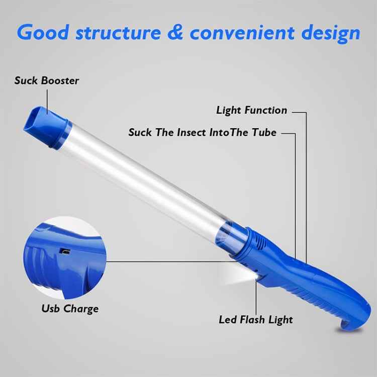 SK818 USB Charging Insects Bugs Suction Traps Electric Pest Spider Catcher with LED Light