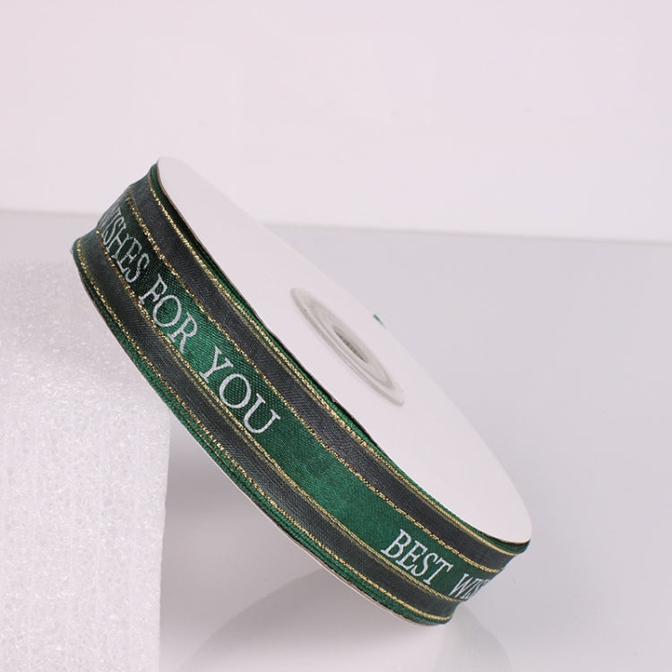 English Letter Colored Printed Ribbons Phnom Penh Gift Bouquet Ribbons Bowknot Flowers Packaging Ribands , Size: 45m x 2.5cm, Phnom Penh