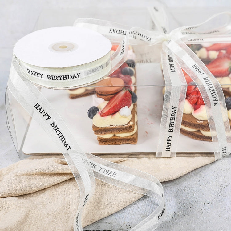 English Letter Colored Printed Ribbons Gift Bouquet Ribbons Bowknot Flowers Packaging Ribands , Size: 45m x 2.5cm, Color Satin Ribbons 4