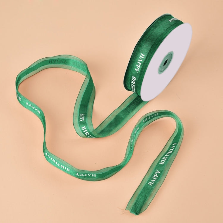 English Letter Colored Printed Ribbons Gift Bouquet Ribbons Bowknot Flowers Packaging Ribands , Size: 45m x 2.5cm, Color Satin Ribbons 4