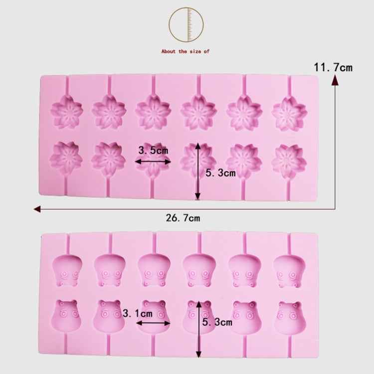 12-Capacity DIY Silicone Chocolate Molds(Lollipop Shape)