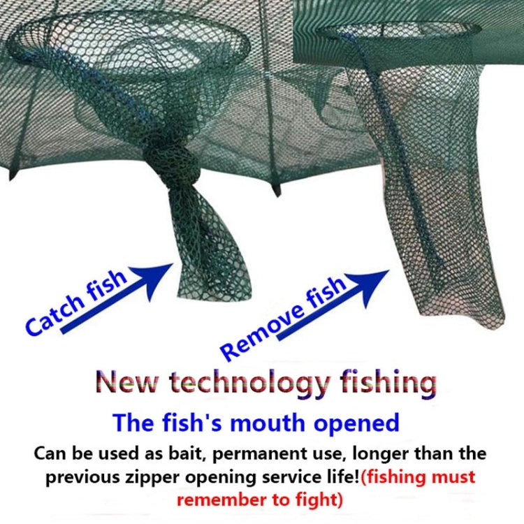 10 Holes Automatic Foldable Fishing Net Nylon Shrimp Crab Minnow Trap Fish Cast Net Fishing Tackle, 10 Holes