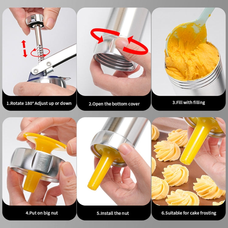 Multifunctional  Household Cookie Biscuit Machine Tool Mold Decorating Mounted DIY Baking with 20 Moulds & 4 Nozzles, Multi-function silver, Multi-function Green