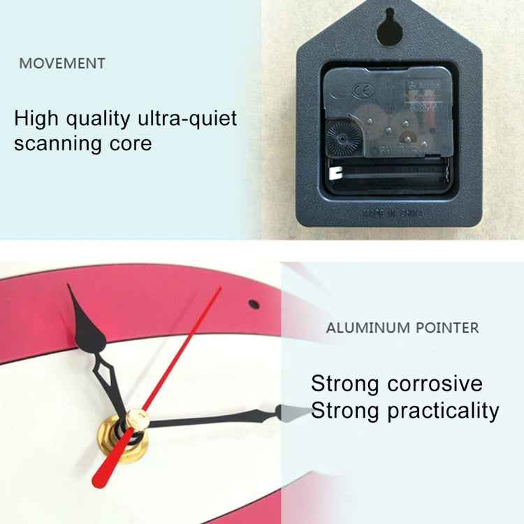 11*10 inch Children Bedroom Room Decor Battery Operated Shaped Mute Non Ticking Round Wall Quartz Clock