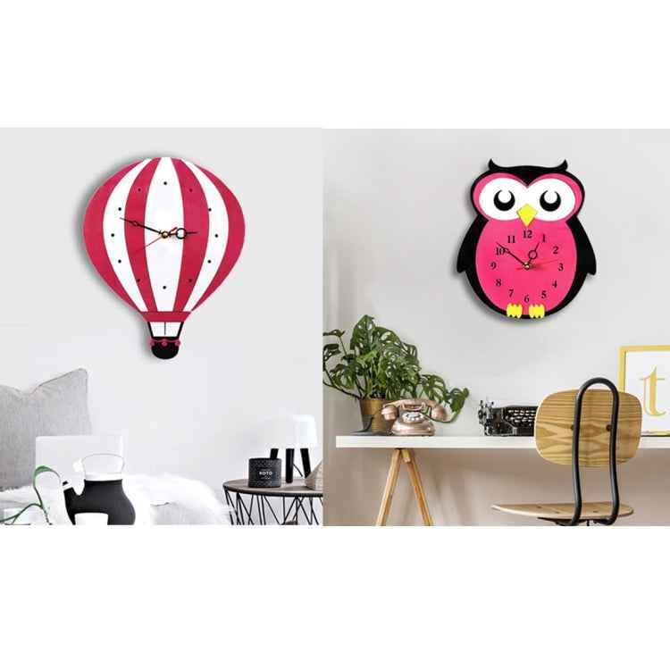 11*10 inch Children Bedroom Room Decor Battery Operated Shaped Mute Non Ticking Round Wall Quartz Clock