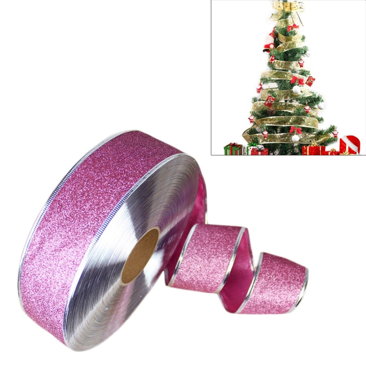 2m Christmas Party Decoration Glitter Powder Christmas Tree Decoration Ribbon