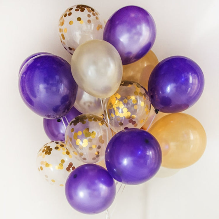 5 PCS 12 inch Transparent Gold Sequins Confetti Balloons, Holiday Party Wedding Decoration Confetti Balloons, Random Style Delivery, 12 inch Sequins Confetti Balloons