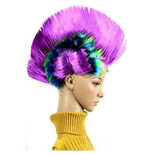 Funny Christmas Halloween Wig Masquerade Headdress Mohawk Hair Comb, Random Color Delivery, Mohawk Hair