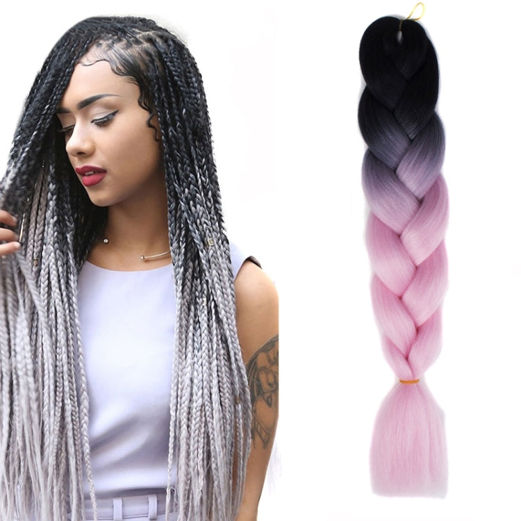 Fashion Color Gradient Individual Braid Wigs Chemical Fiber Big Braids, Length: 60cm(18Navy Blue+Sky Blue), 01, 02, 03, 06, 08, 15, 16, 17, 18, 26, 27, 28, 29, 54, 59