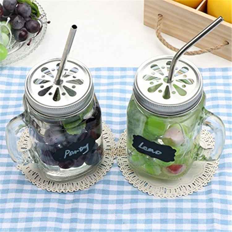 5pcs Reusable Stainless Steel Straight Drinking Straw + Cleaner Brush Set Kit,  215*6mm