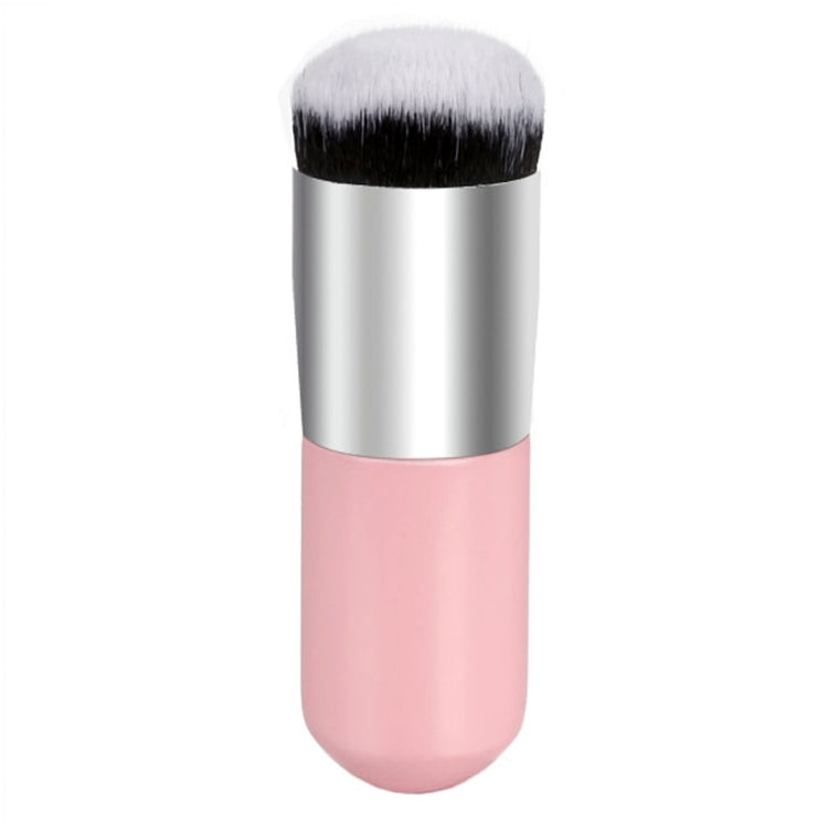Short Wooden Handle Large Round Head Buffer Foundation Powder Makeup Brushes Plump Round Brush Makeup BB Cream Tools, Large Round Head  Pink