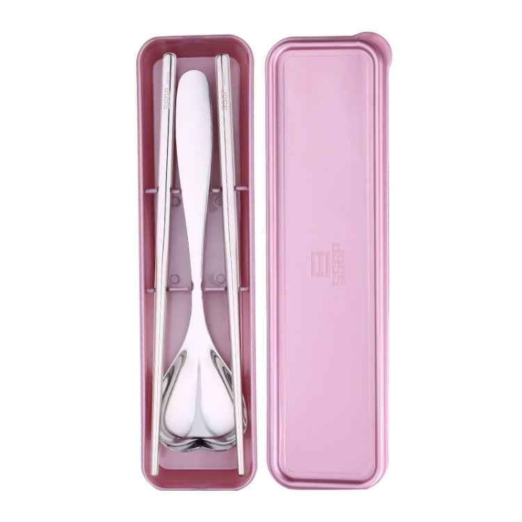 3 in 1 304 Stainless Steel Frosted Portable Outdoor Tableware for Children