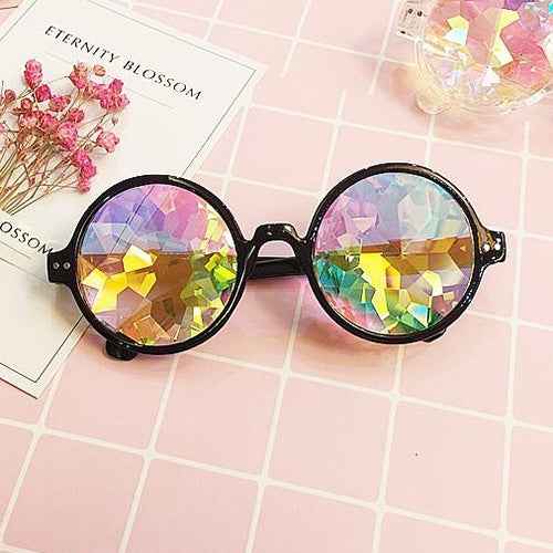 EDM Concert Party Pub Kaleidoscope Effect Dual Side Pebble Adult Glasses