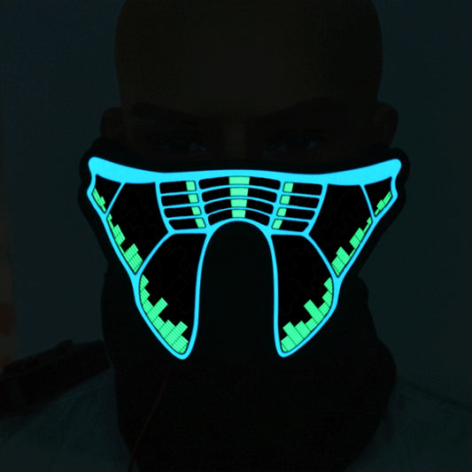 FG-MA-013 Halloween Mask Voice Control LED Cold Light Terror Cosplay Mask, FG-MA-013