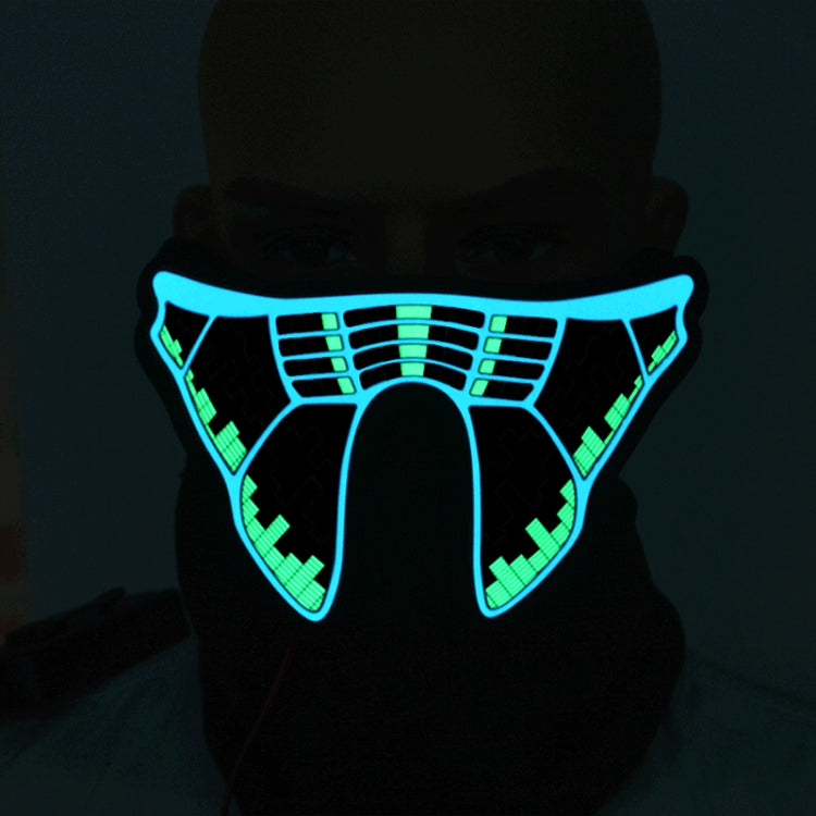 FG-MA-013 Halloween Mask Voice Control LED Cold Light Terror Cosplay Mask, FG-MA-013