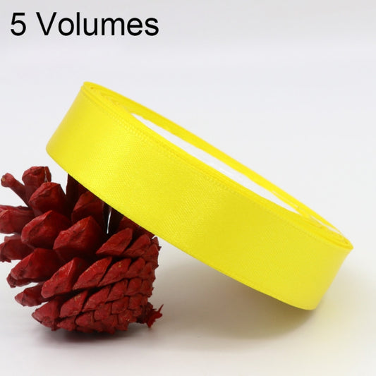 5 Volumes Color Satin Ribbons Handmade DIY Wedding Cake Decoration Holiday Gift Packages , Size: 22m x 2cm, Color Satin Ribbons, Color Satin Ribbons 1, Color Satin Ribbons 2