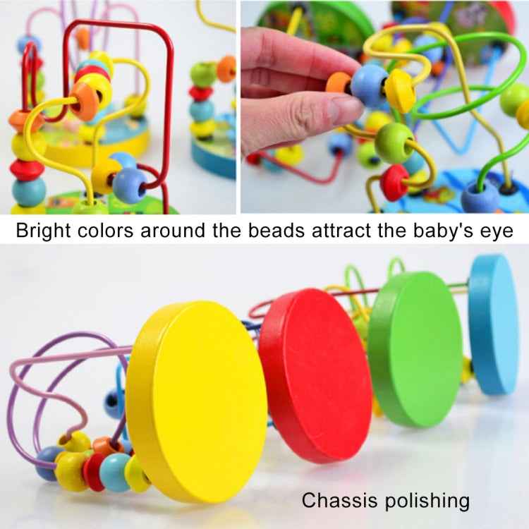 Educational Baby Kids Wooden Around Beads Toy Toddler Infant Intelligence Toys, MNCZJ-2365