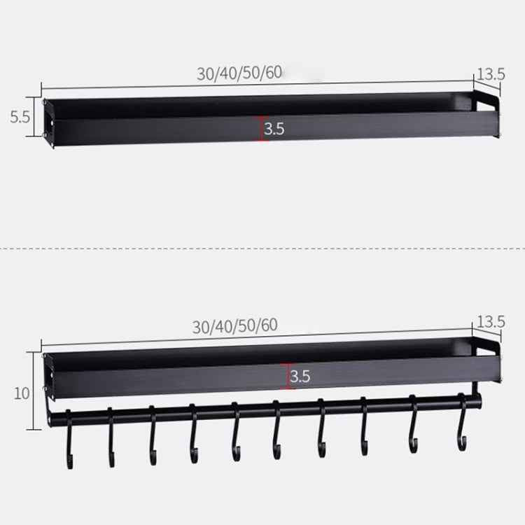 50cm 8 Hooks Kitchen Multi-function Wall Hanging Holder Seasoning Storage Rack