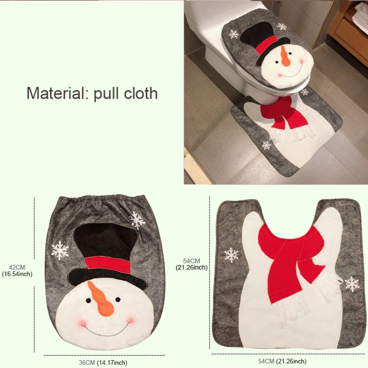 2 in 1 Christmas Decoration Toilet Set