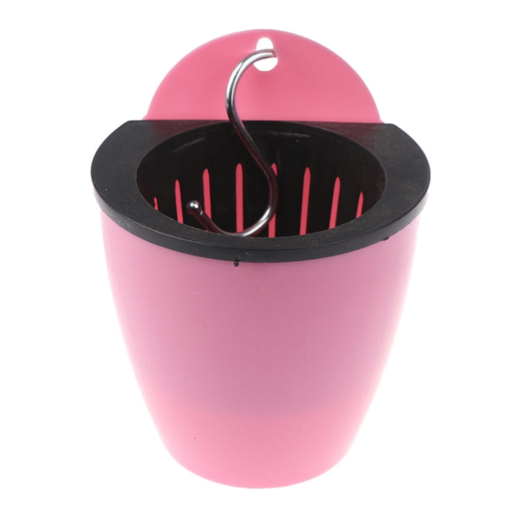 Self-Watering Planter Grow Plants Lazy Flower Pots Wall-hanging Round Resin Plastic Flower Pots, Size: 13x8.5x13cm