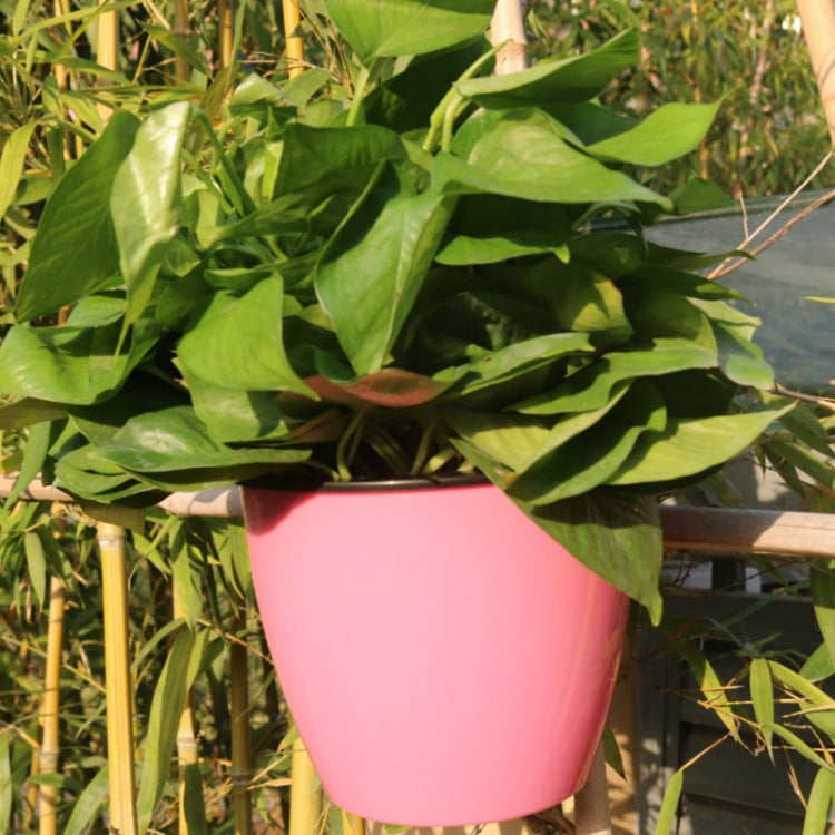 Self-Watering Planter Grow Plants Lazy Flower Pots Wall-hanging Round Resin Plastic Flower Pots, Size: 18x12.5x16cm, Size: 18x12.5x16cm