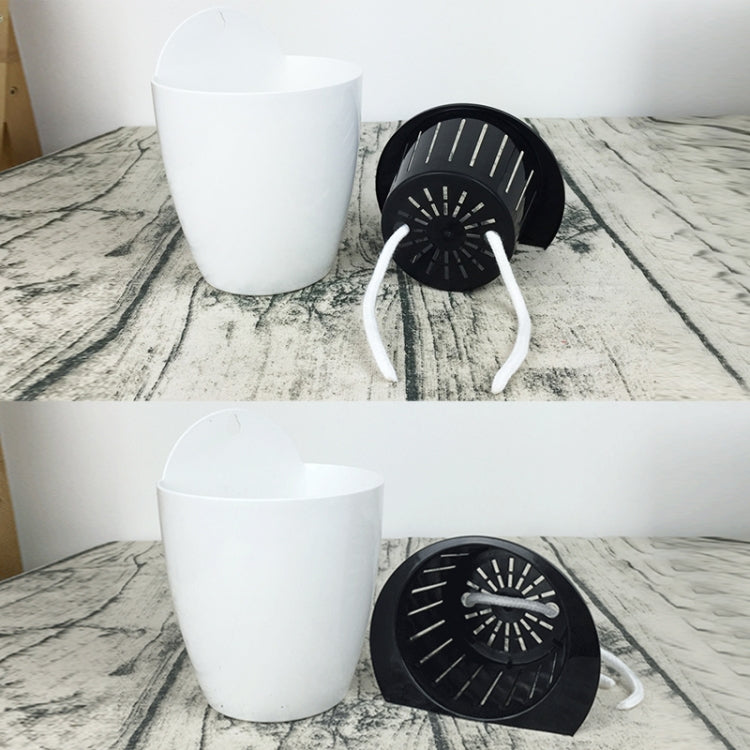 Self-Watering Planter Grow Plants Lazy Flower Pots Wall-hanging Round Resin Plastic Flower Pots, Size: 18x12.5x16cm, Size: 18x12.5x16cm