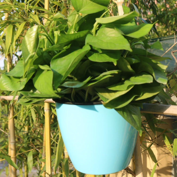 Self-Watering Planter Grow Plants Lazy Flower Pots Wall-hanging Round Resin Plastic Flower Pots, Size: 18x12.5x16cm, Size: 18x12.5x16cm