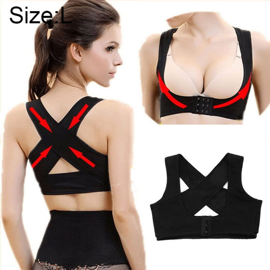 Women Ultrathin Kyphosis Correction Shoulder Support Tight-fitting Orthopedic Belt, Size:L